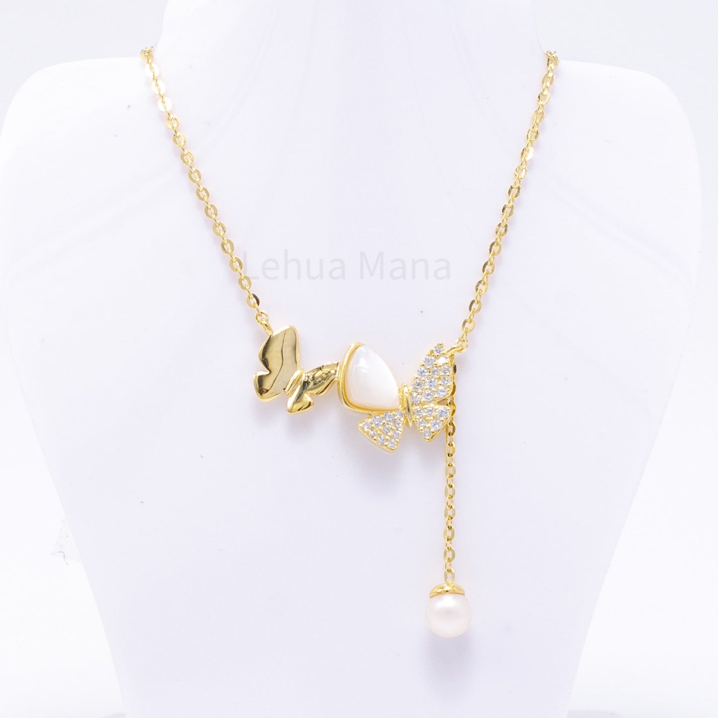925 Silver CZ Butterfly Necklace, CZ Necklace, Cubic Zirconia Necklace, 925 Sterling Silver Jewelry, Butterfly Necklace