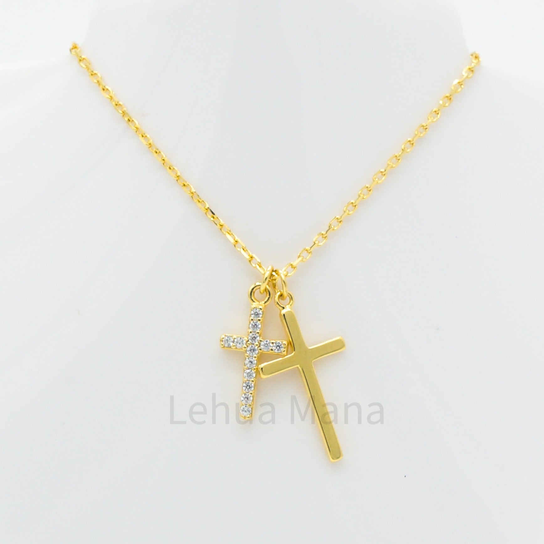 925 Silver CZ Cross Necklace, CZ Necklace, Cubic Zirconia Necklace, 925 Sterling Silver Jewelry, Cross Necklace
