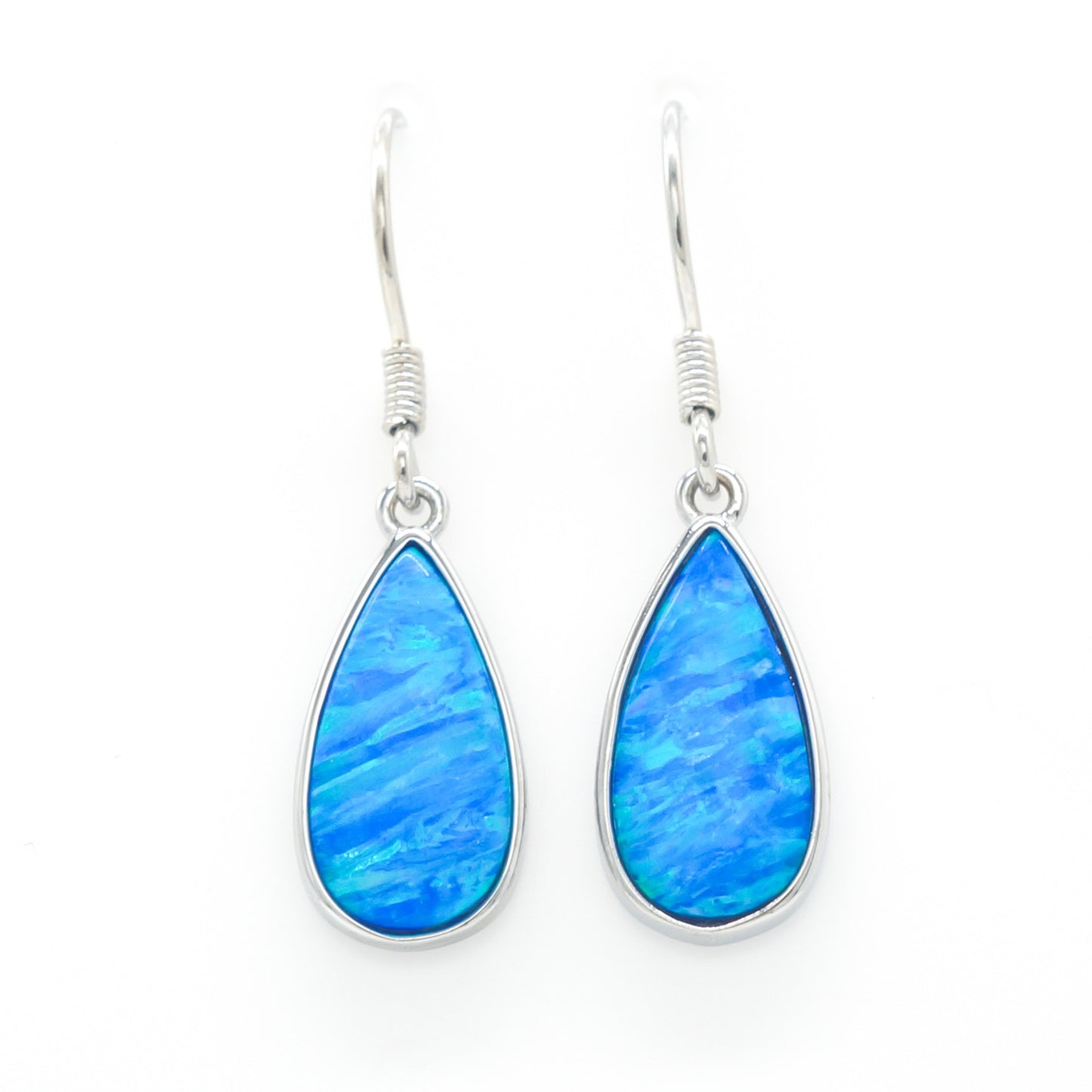 925 Silver Deluxe Opal Raindrop Earrings, Opal Earrings, 925 Sterling Silver Jewelry, Raindrop Earrings