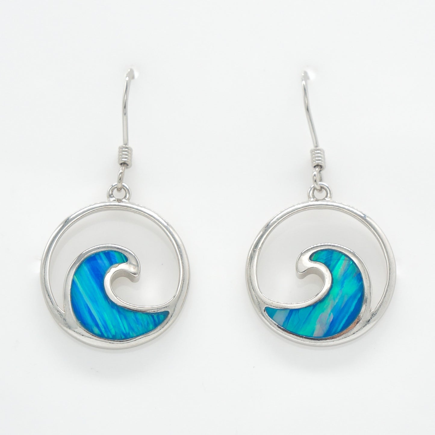 925 Silver Deluxe Opal Wave Earrings, Opal Earrings, 925 Sterling Silver Jewelry, Wave Earrings