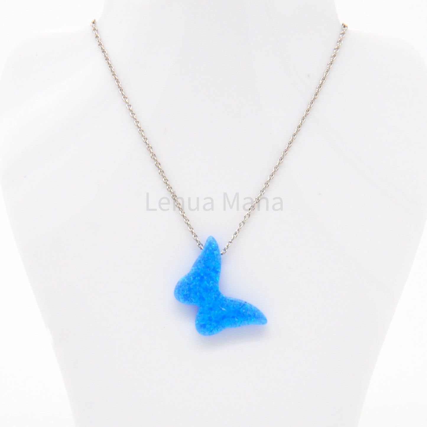 925 Silver Opal Butterfly Necklace, Opal Necklace, 925 Sterling Silver Jewelry, Butterfly Necklace