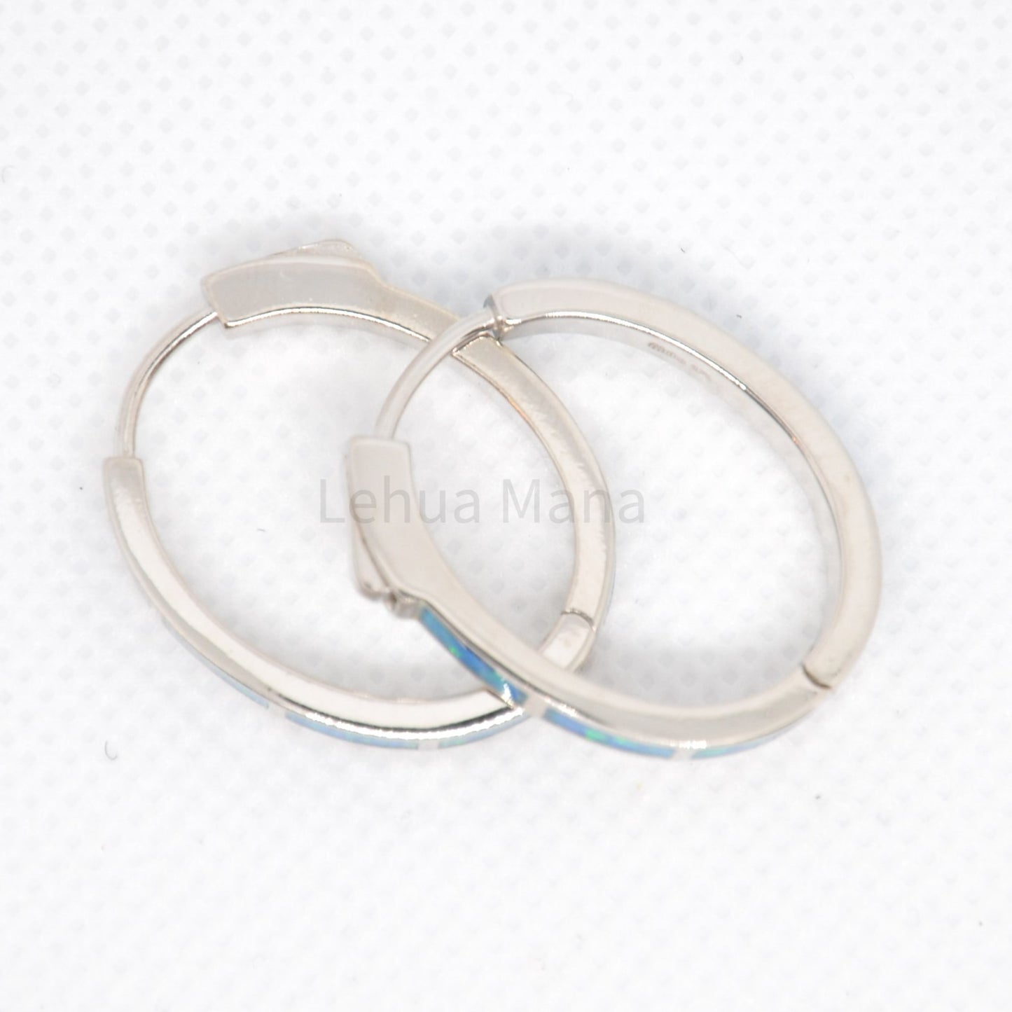 925 Silver Opal Hoop Earrings, Opal Earrings, 925 Sterling Silver Jewelry, Hoop Earrings