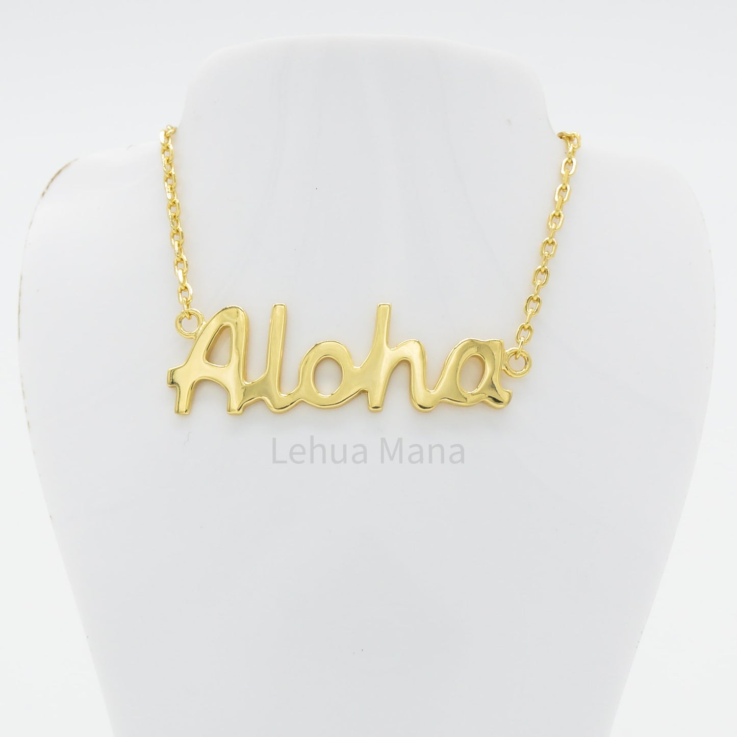 925 Sterling Silver Aloha Necklace, Sterling Silver Necklace, 925 Sterling Silver Jewelry, Aloha Necklace