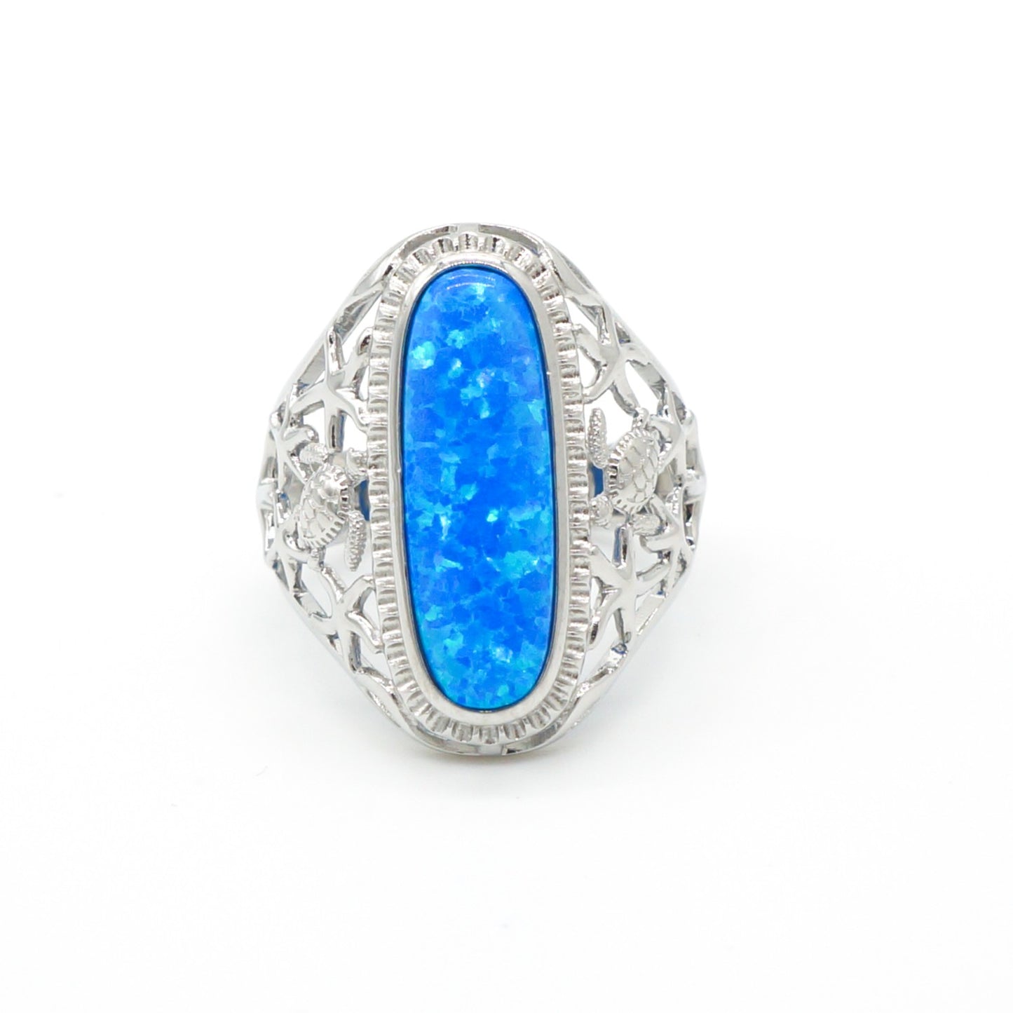 925 Silver Opal Turtle Ring, Opal Ring, 925 Sterling Silver Jewelry, Turtle Ring