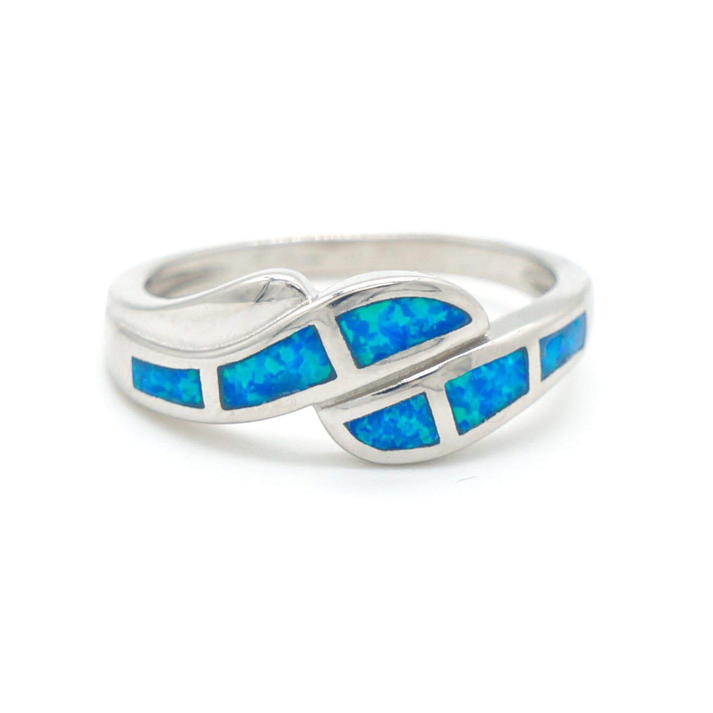 925 Silver Opal Wave Ring, Opal Ring, 925 Sterling Silver Jewelry, Wave Ring