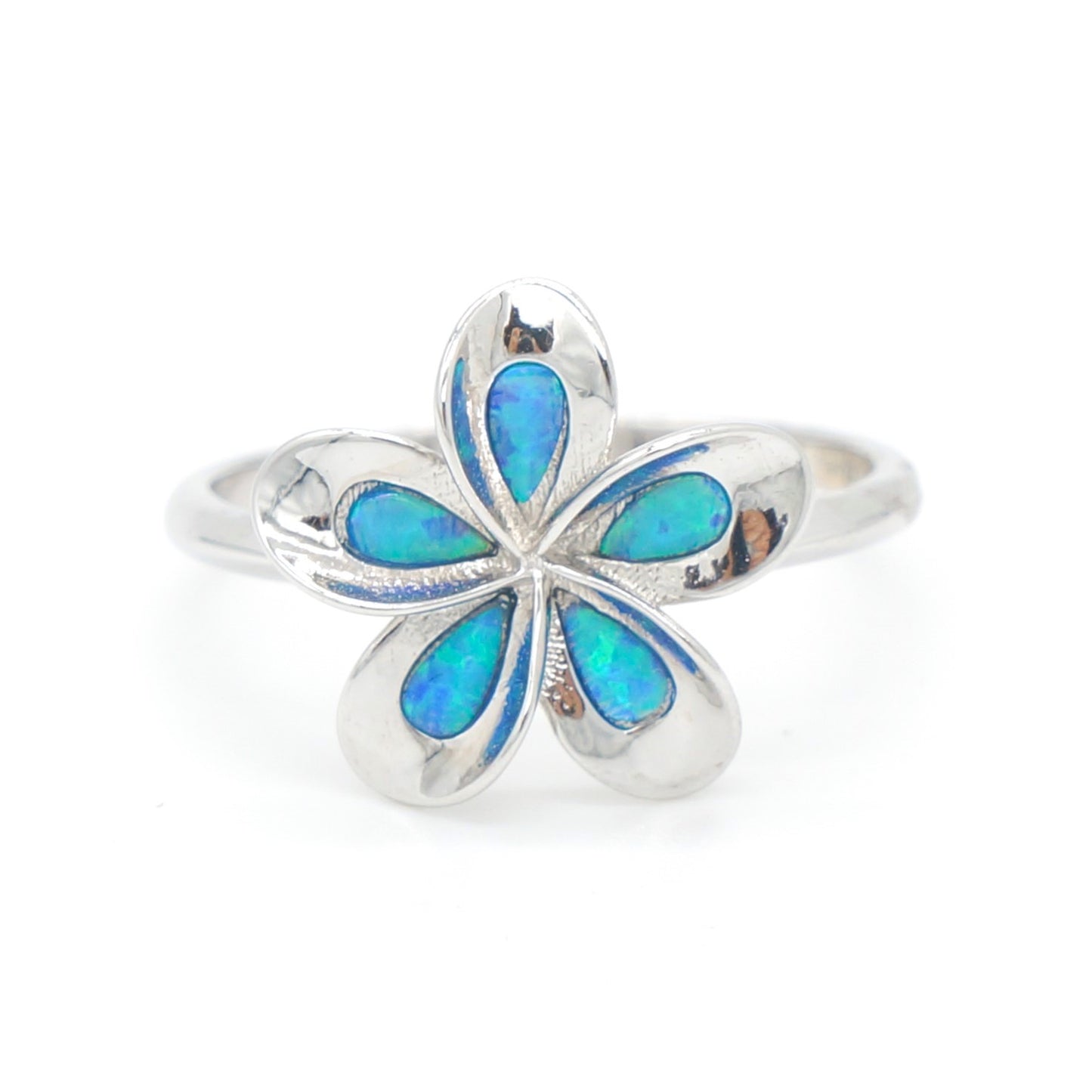 925 Silver Opal Flower Ring, Opal Ring, 925 Sterling Silver Jewelry, Flower Ring