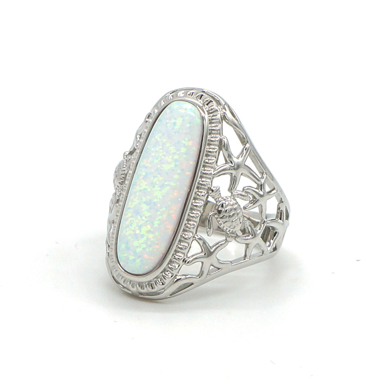 925 Silver Opal Turtle Ring, Opal Ring, 925 Sterling Silver Jewelry, Turtle Ring