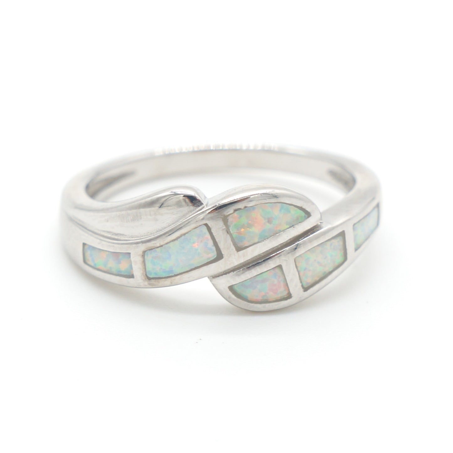 925 Silver Opal Wave Ring, Opal Ring, 925 Sterling Silver Jewelry, Wave Ring
