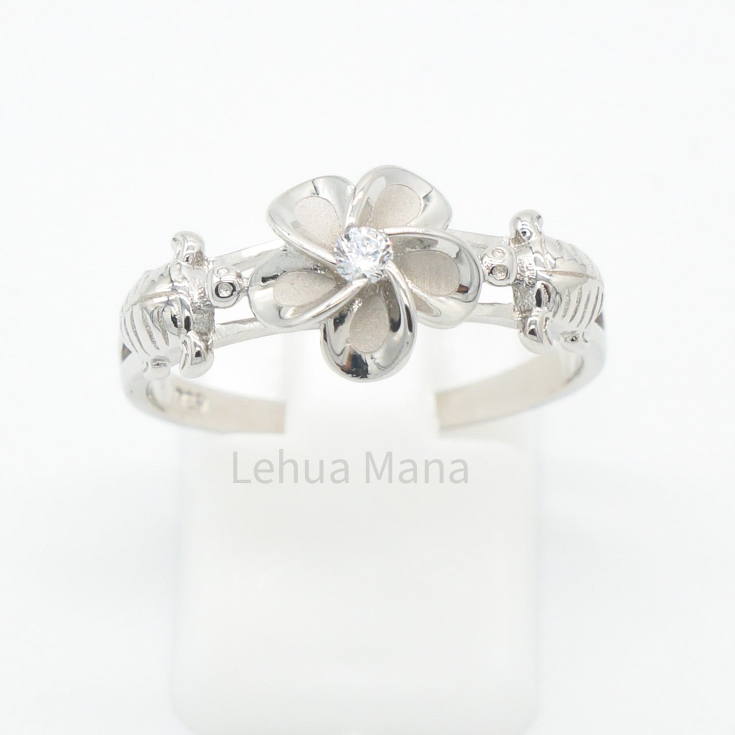 925 Silver Flower Turtle Ring, Silver Ring, 925 Sterling Silver Jewelry, Flower Turtle Ring