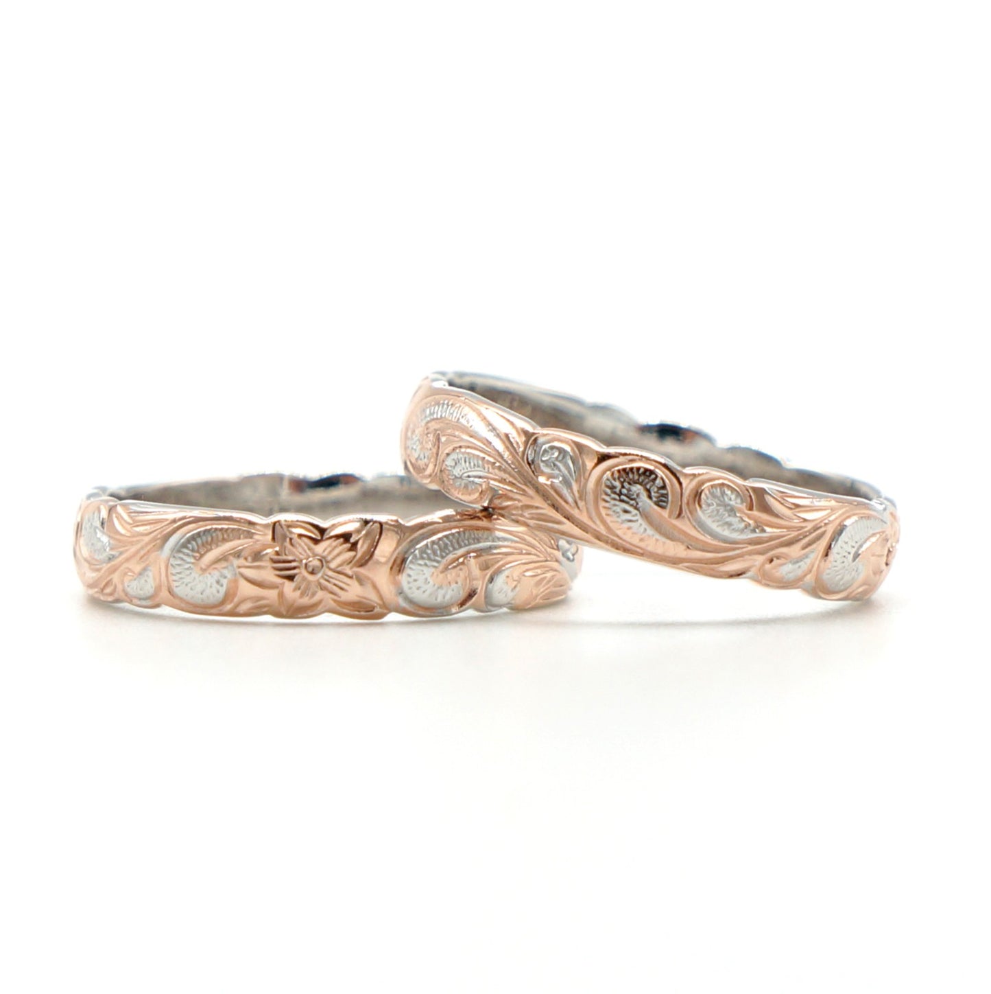 925 Silver 4mm Flower Band Ring, Silver Ring, 925 Sterling Silver Jewelry, 4mm Flower Band Ring
