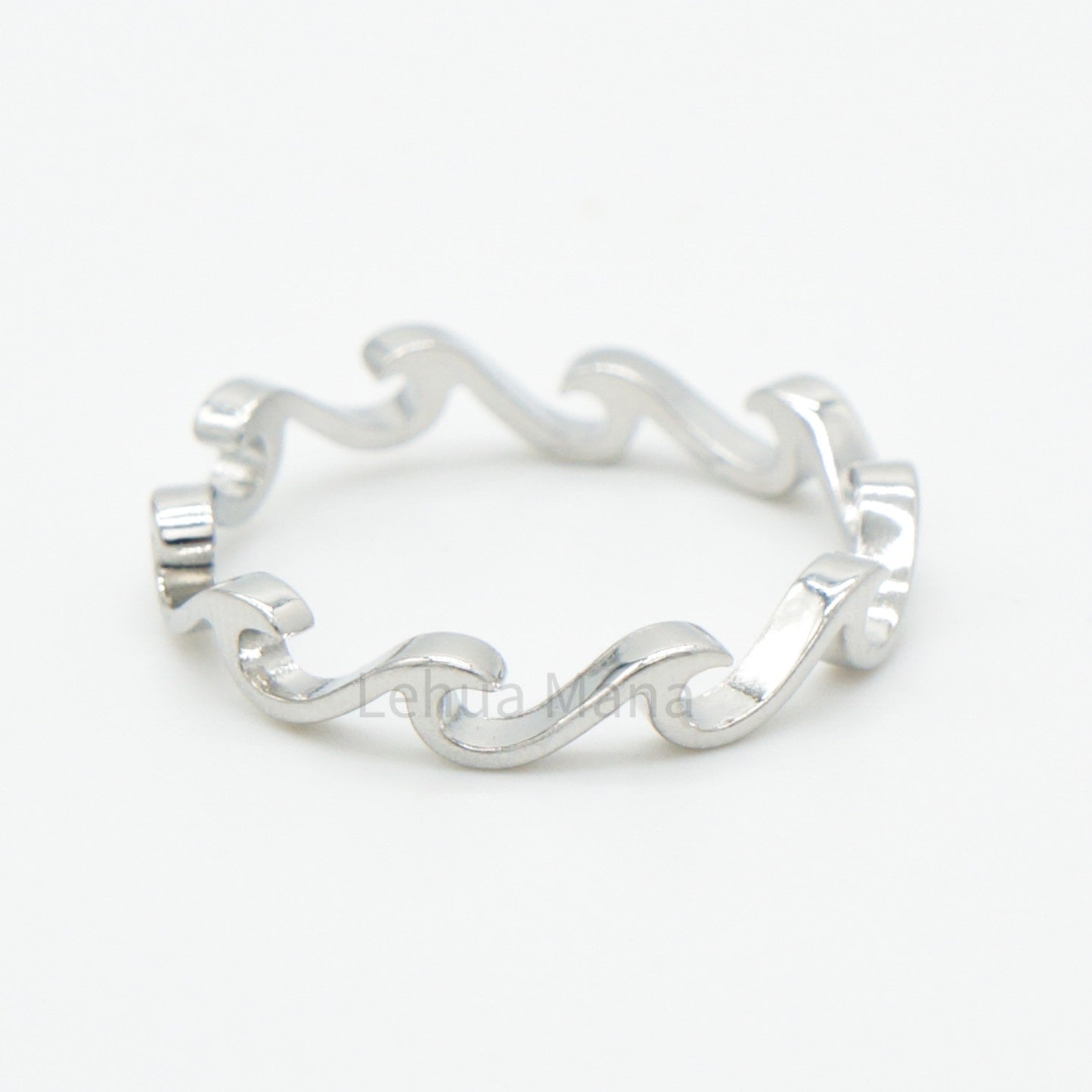 925 Silver Eternity Wave Ring, Silver Ring, 925 Sterling Silver Jewelry, Eternity Wave Ring