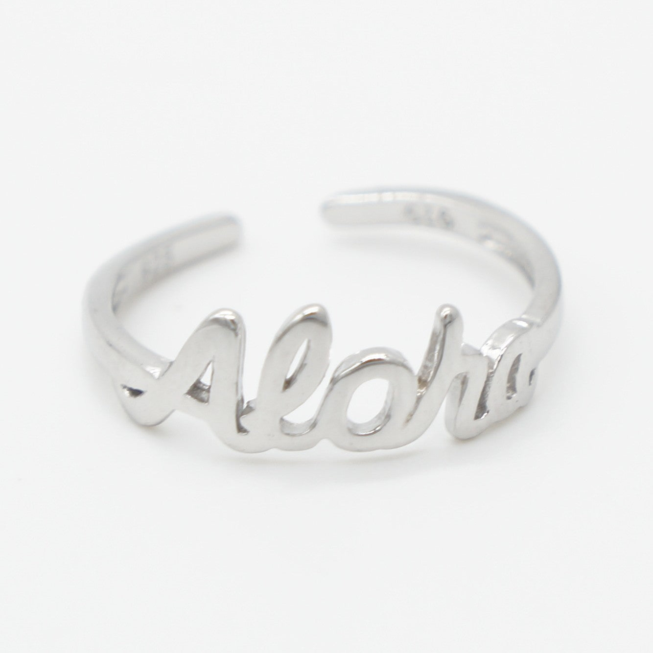 925 silver aloha toe ring, silver toe rings, aloha ring