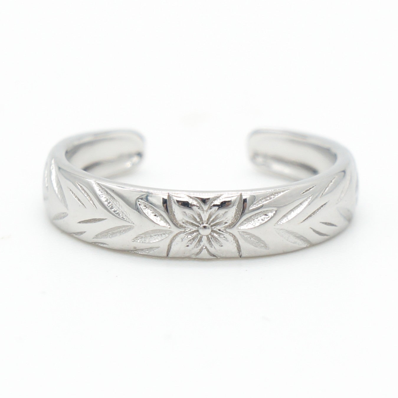 925 silver flower toe ring, silver toe rings, flower ring
