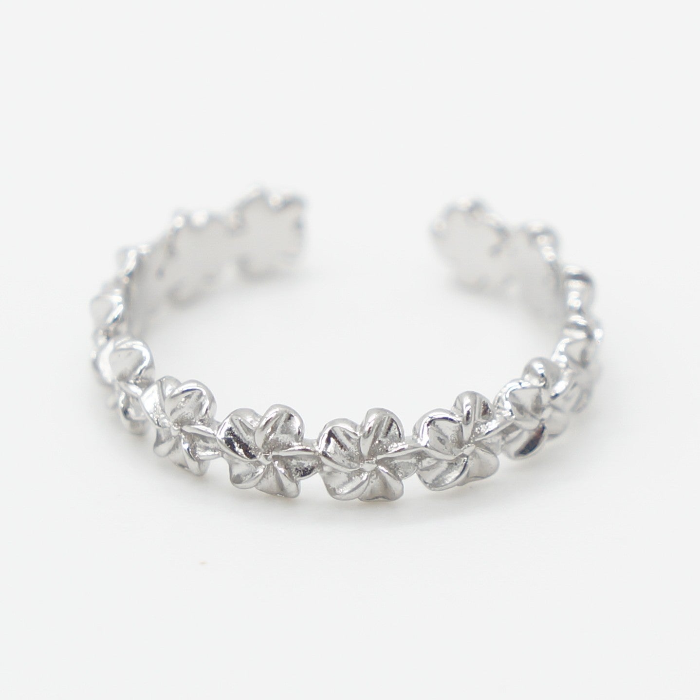 925 silver flower toe ring, silver toe rings, flower ring