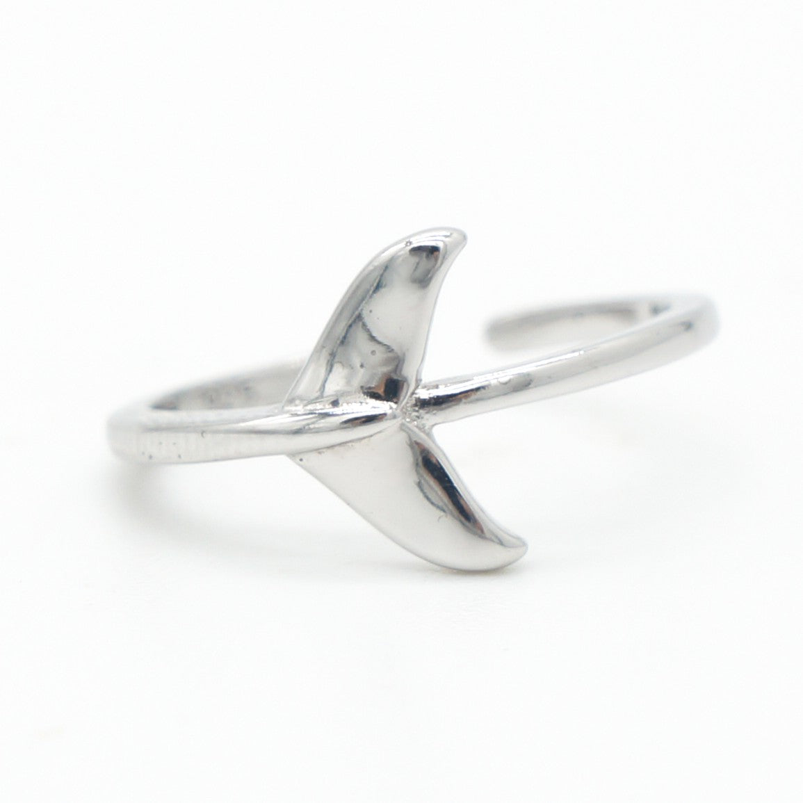 925 silver whale tail toe ring, toe rings, whale tail ring