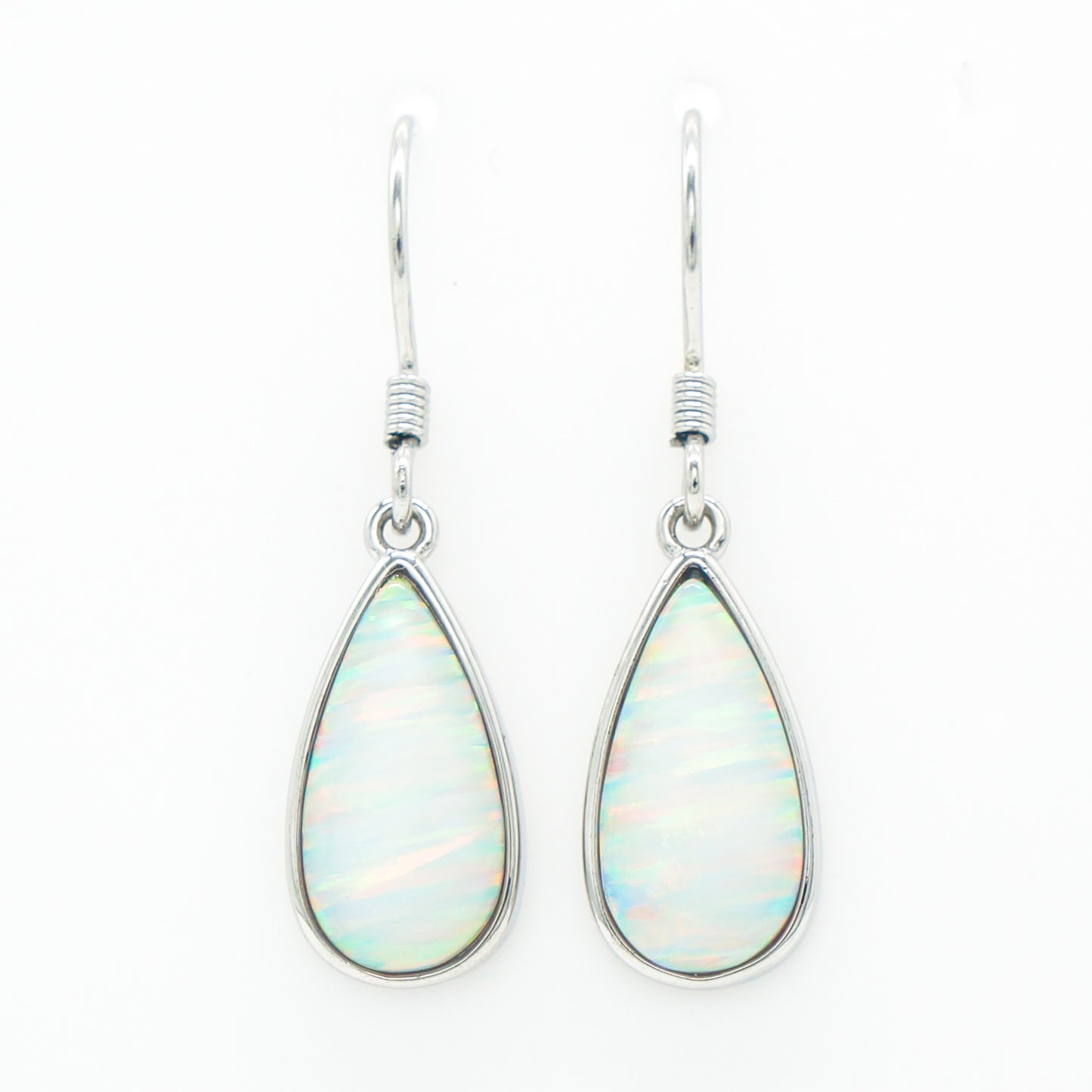 925 Silver Deluxe Opal Raindrop Earrings, Opal Earrings, 925 Sterling Silver Jewelry, Raindrop Earrings