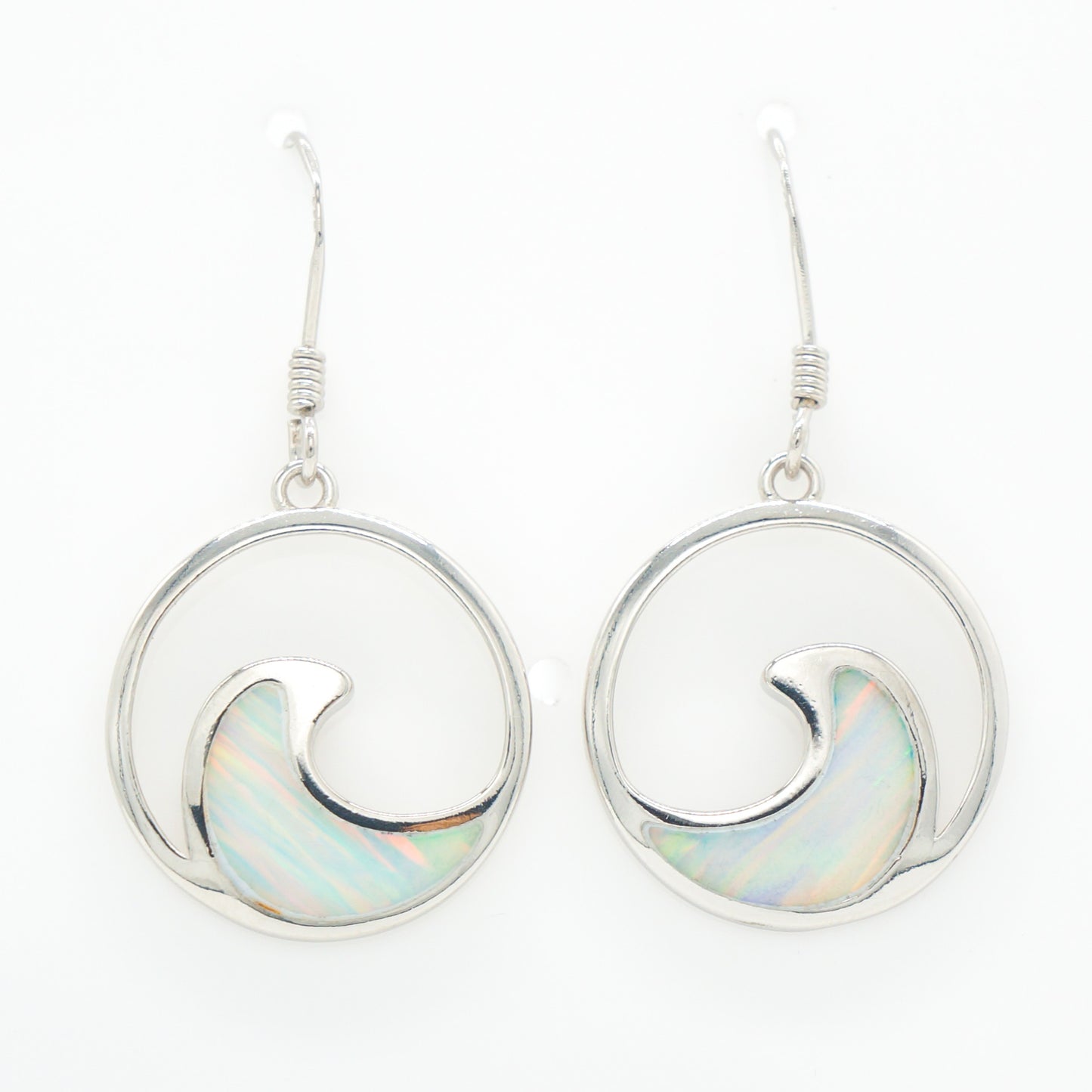 925 Silver Deluxe Opal Wave Earrings, Opal Earrings, 925 Sterling Silver Jewelry, Wave Earrings