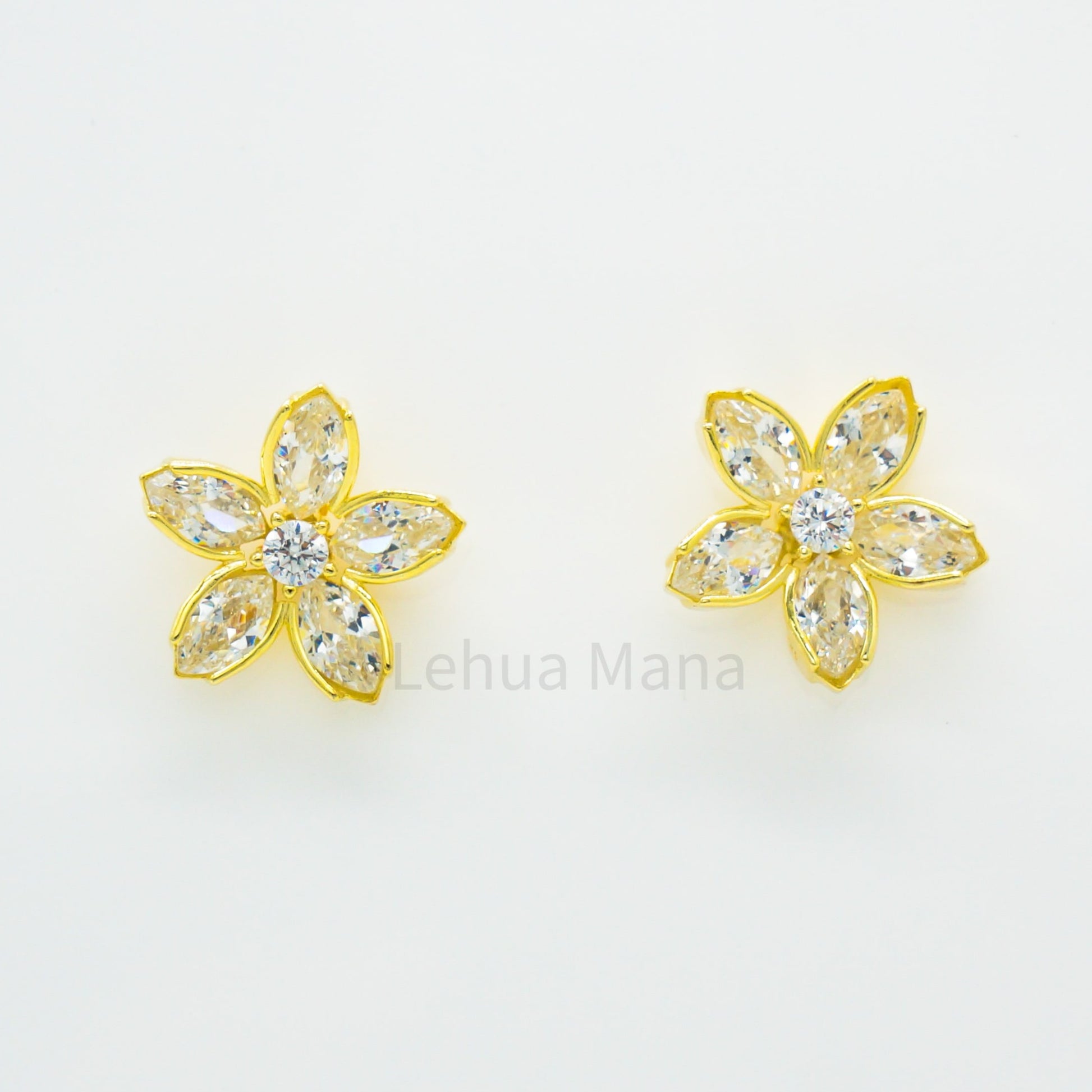 925 Silver CZ Flower Post Earrings, CZ Earrings, Cubic Zirconia Earrings, 925 Sterling Silver Jewelry, Flower Earrings, Stud Earrings
