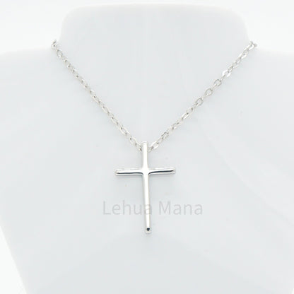 925 Silver CZ Cross Necklace, CZ Necklace, Cubic Zirconia Necklace, 925 Sterling Silver Jewelry, Cross Necklace