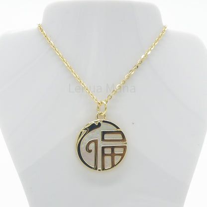 925 Silver CZ Lucky Coin Necklace, CZ Necklace, Cubic Zirconia Necklace, 925 Sterling Silver Jewelry, Lucky Coin Necklace