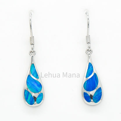 925 Silver Opal Raindrop Earrings, Opal Earrings, 925 Sterling Silver Jewelry, Raindrop Earrings