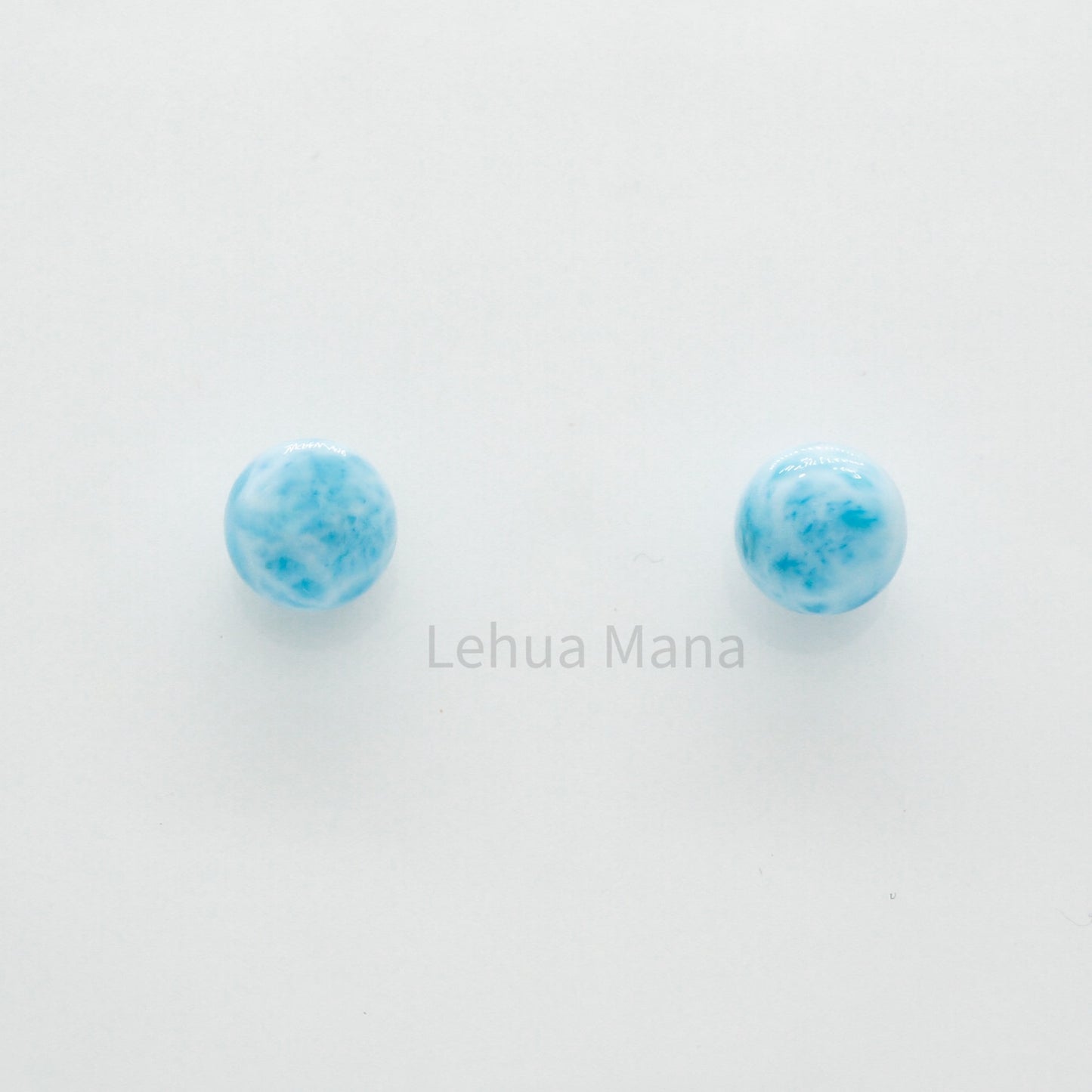 925 Silver Larimar Ball Stud Earrings, Larimar Earrings, 925 Sterling Silver Jewelry, Ball Stud Earrings, Stud Earrings
