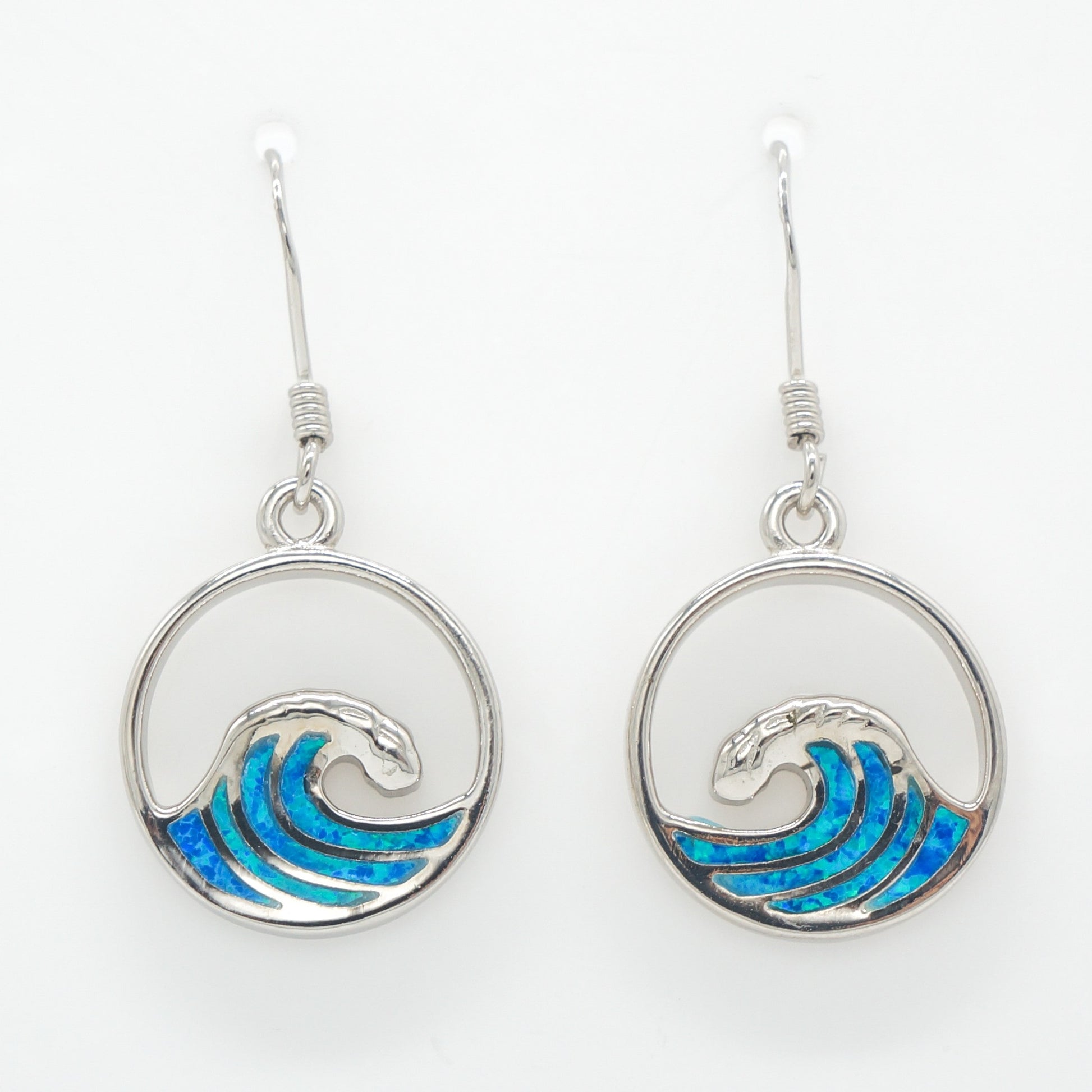 925 Silver Opal Wave Earrings, Opal Earrings, 925 Sterling Silver Jewelry, Wave Earrings