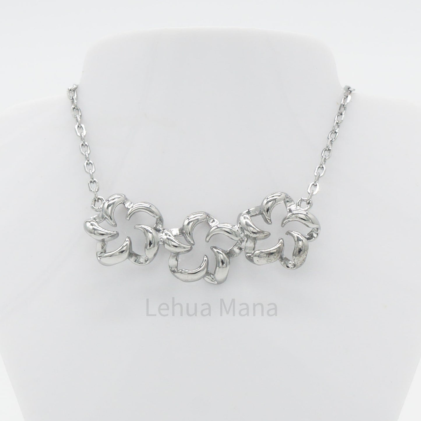 925 Sterling Silver Cutout Flowers Necklace, Sterling Silver Necklace,  925 Sterling Silver Jewelry, Cutout Flowers Necklace