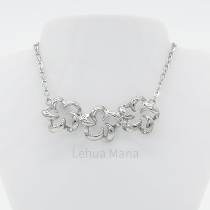 925 Sterling Silver Cutout Flowers Necklace, Sterling Silver Necklace,  925 Sterling Silver Jewelry, Cutout Flowers Necklace