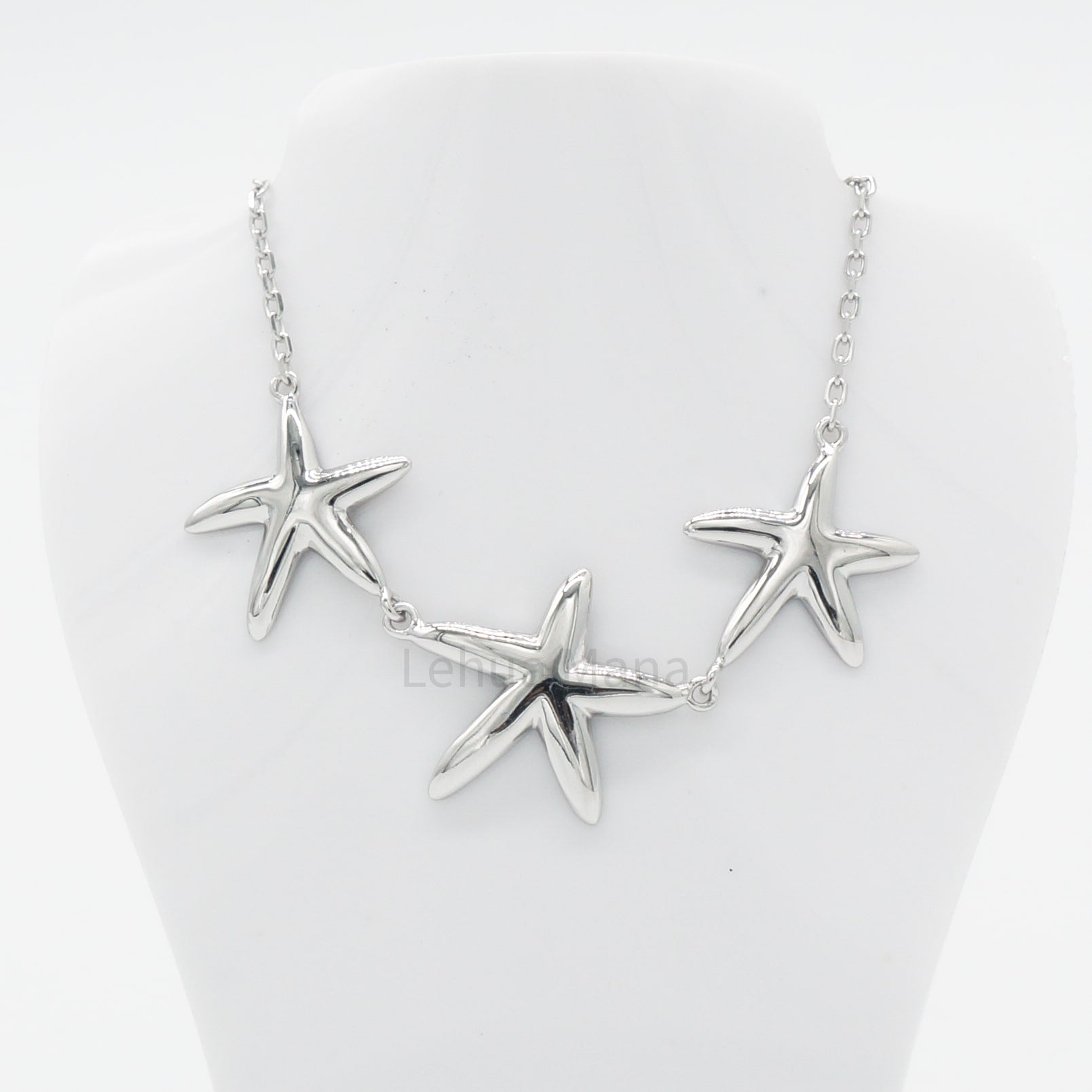 925 Sterling Silver Starfish Necklace, Sterling Silver Necklace,  925 Sterling Silver Jewelry, Starfish Necklace