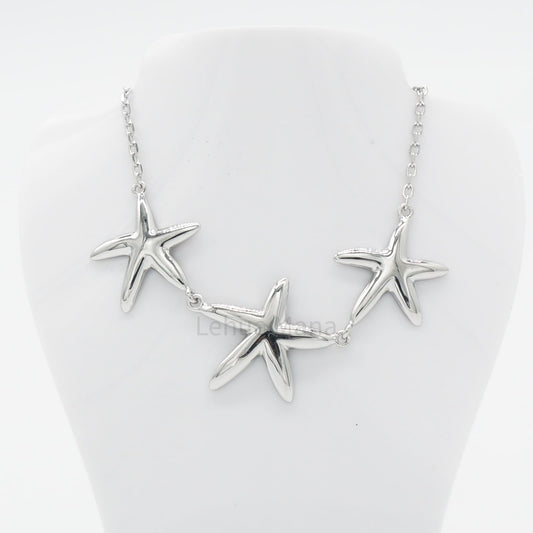 925 Sterling Silver Starfish Necklace, Sterling Silver Necklace,  925 Sterling Silver Jewelry, Starfish Necklace