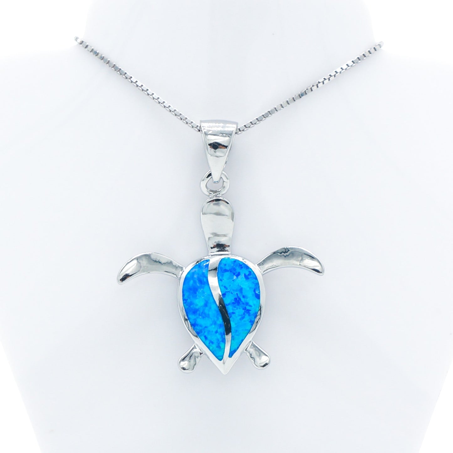 925 Silver Opal Turtle Necklace, Opal Necklace, 925 Sterling Silver Jewelry, Turtle Necklace