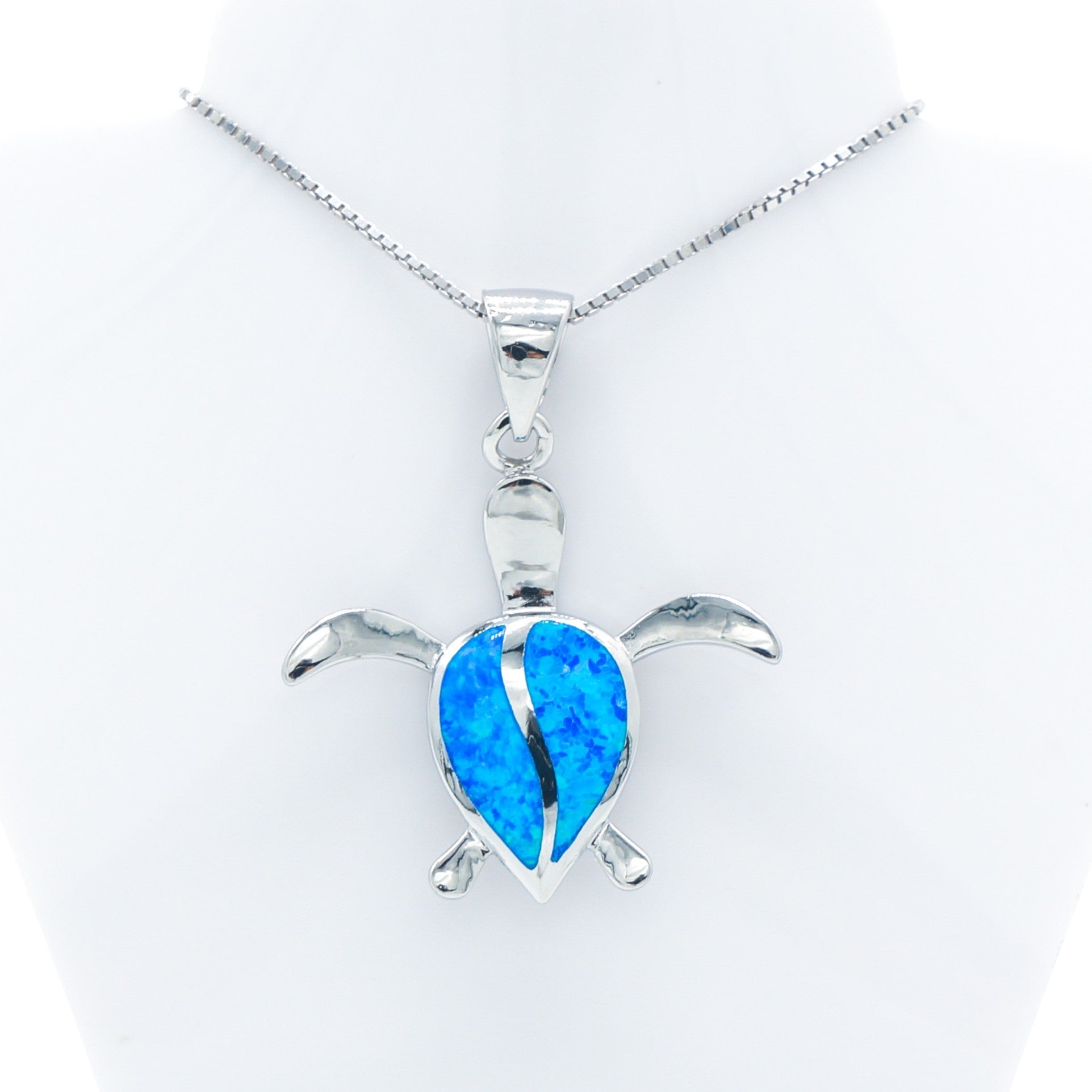 925 Silver Opal Turtle Necklace, Opal Necklace, 925 Sterling Silver Jewelry, Turtle Necklace