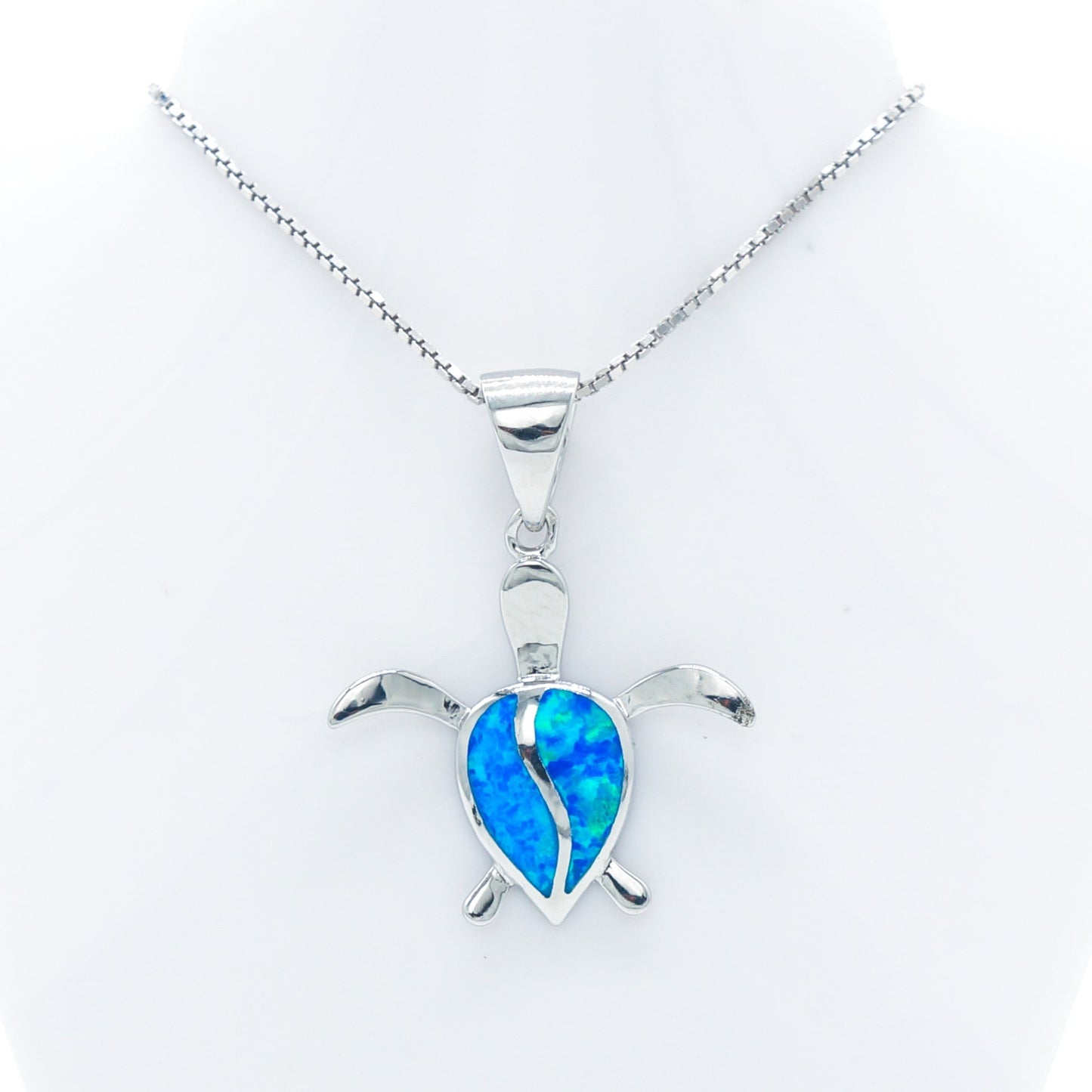 925 Silver Opal Turtle Necklace, Opal Necklace, 925 Sterling Silver Jewelry, Turtle Necklace
