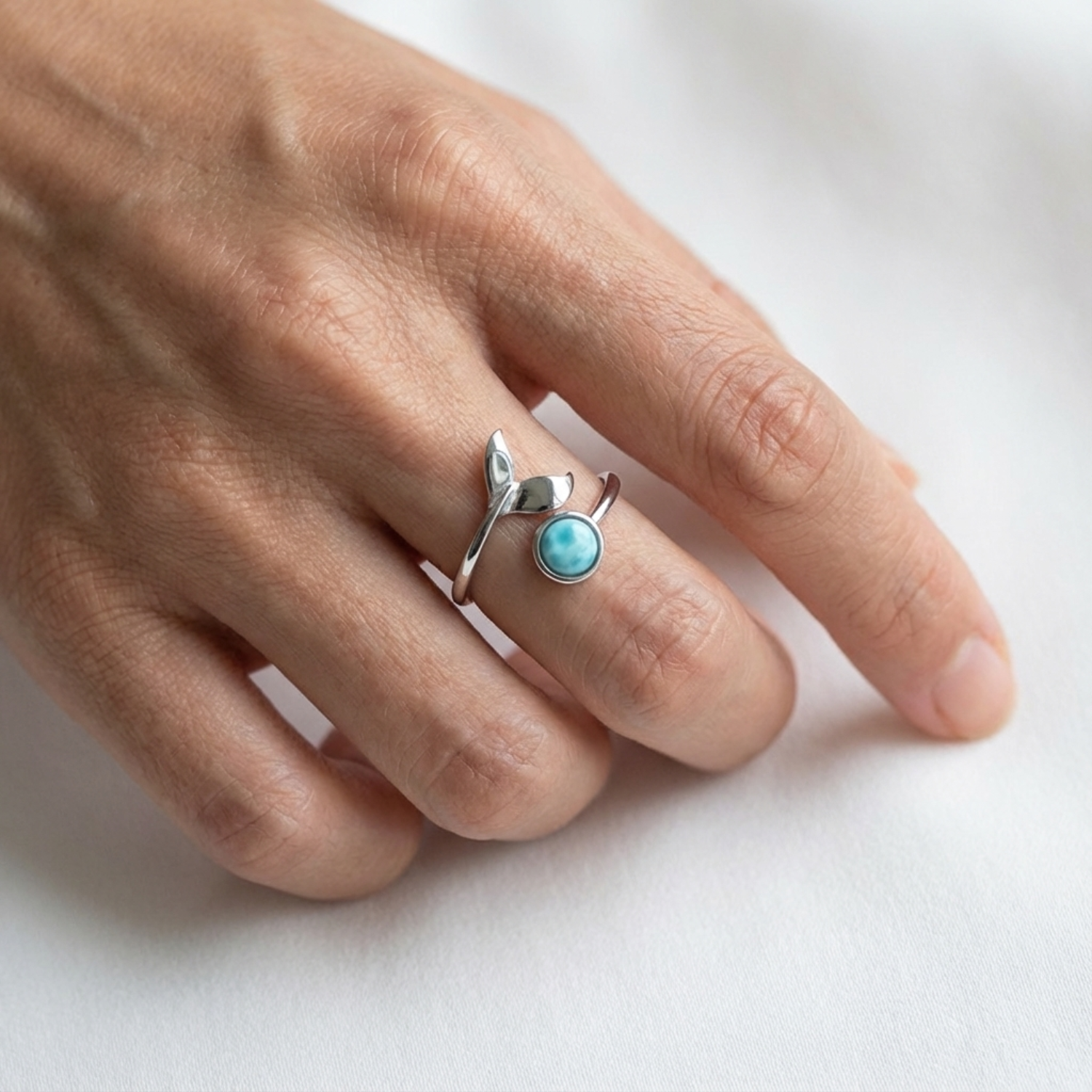 Adjustable-Larimar-Whale-Tail-Ring-on-Hand-925-Silver-Bypass-Jewelry