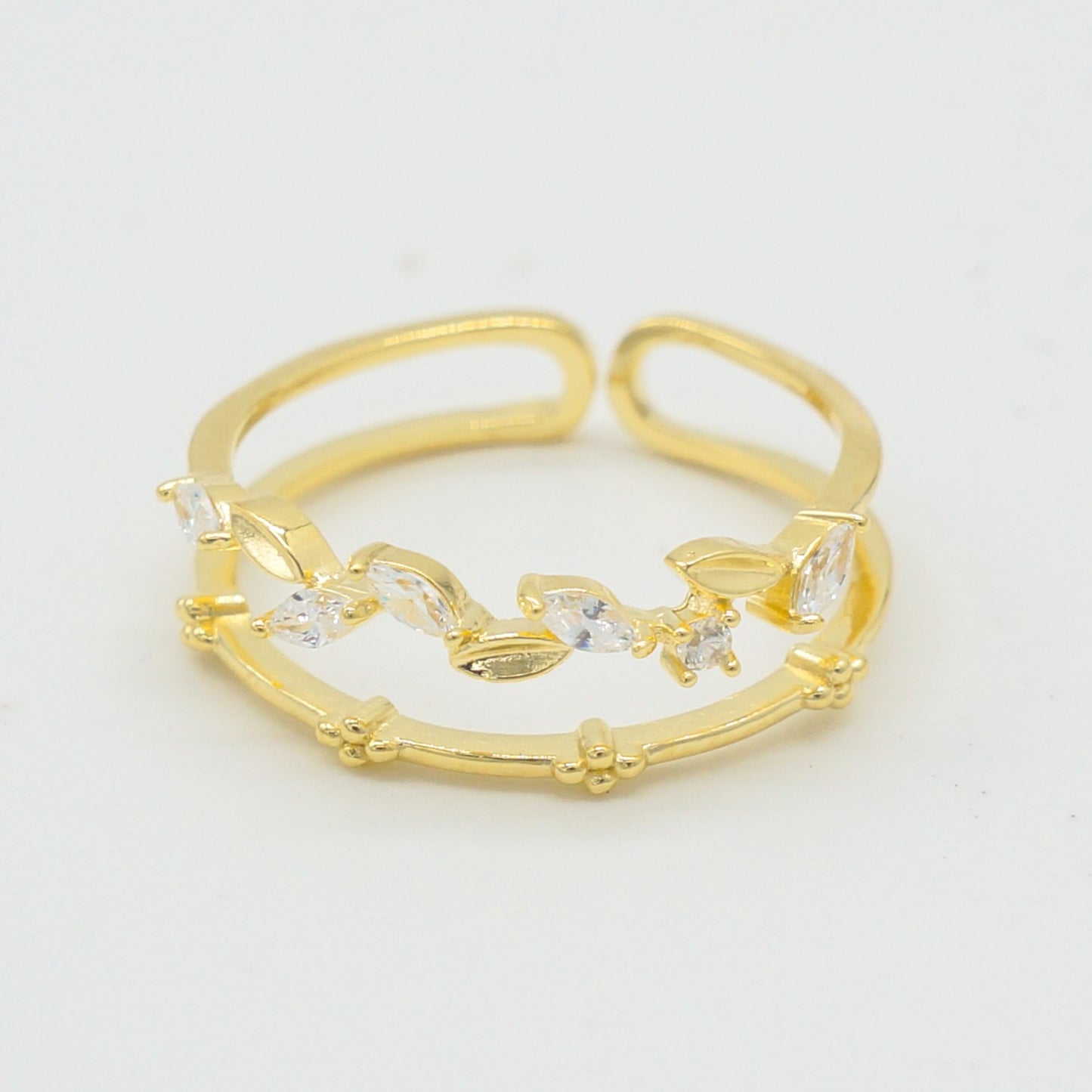 925 Silver Adjustable Leaves Ring, Silver Adjustable Ring, 925 Sterling Silver Jewelry, Leaves Ring