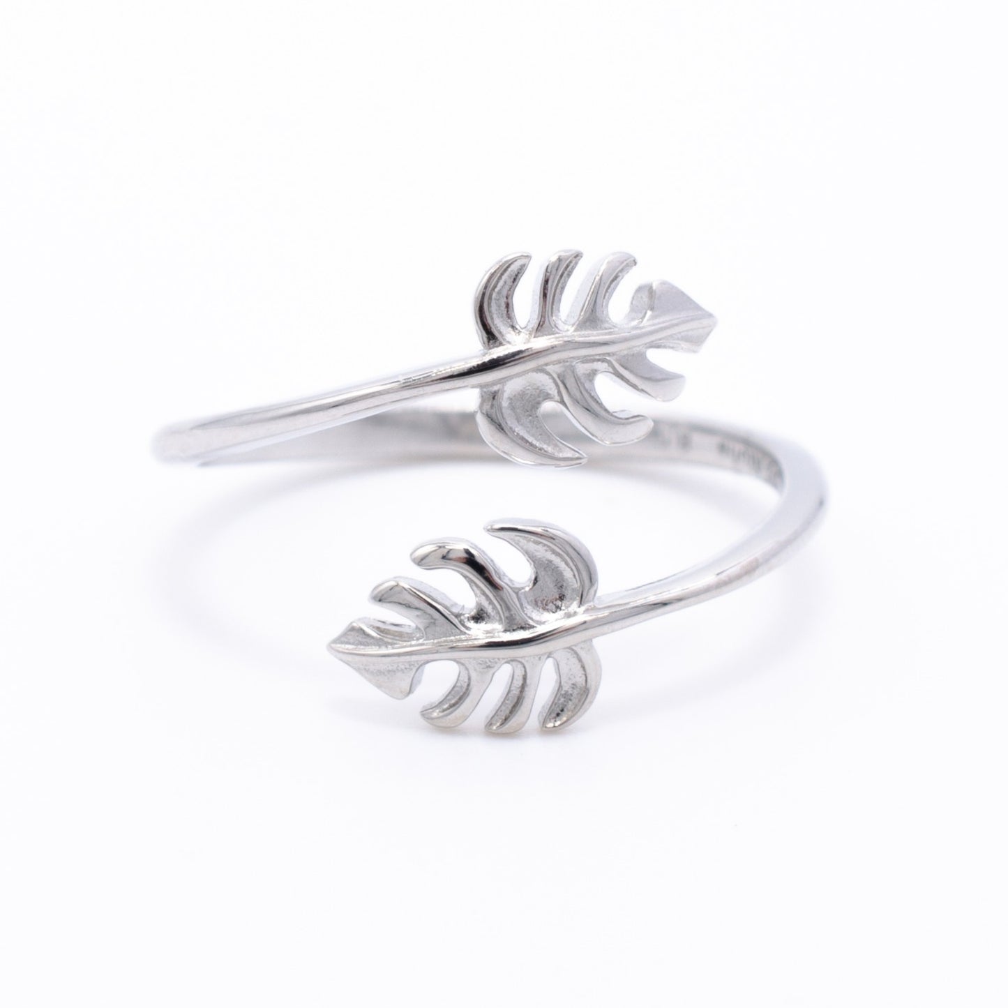 925 Silver Adjustable Monstera Leaf Ring, Silver Adjustable Ring, 925 Sterling Silver Jewelry, Monstera Leaf Ring