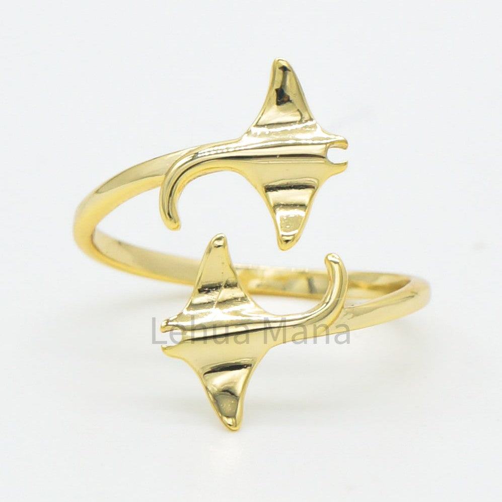 925 Silver Adjustable Manta Ray Ring, Silver Adjustable Ring, 925 Sterling Silver Jewelry, Manta Ray Ring