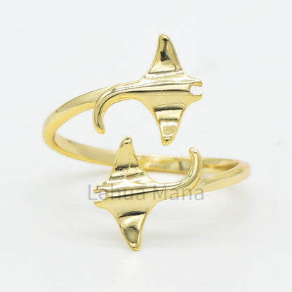 925 Silver Adjustable Manta Ray Ring, Silver Adjustable Ring, 925 Sterling Silver Jewelry, Manta Ray Ring