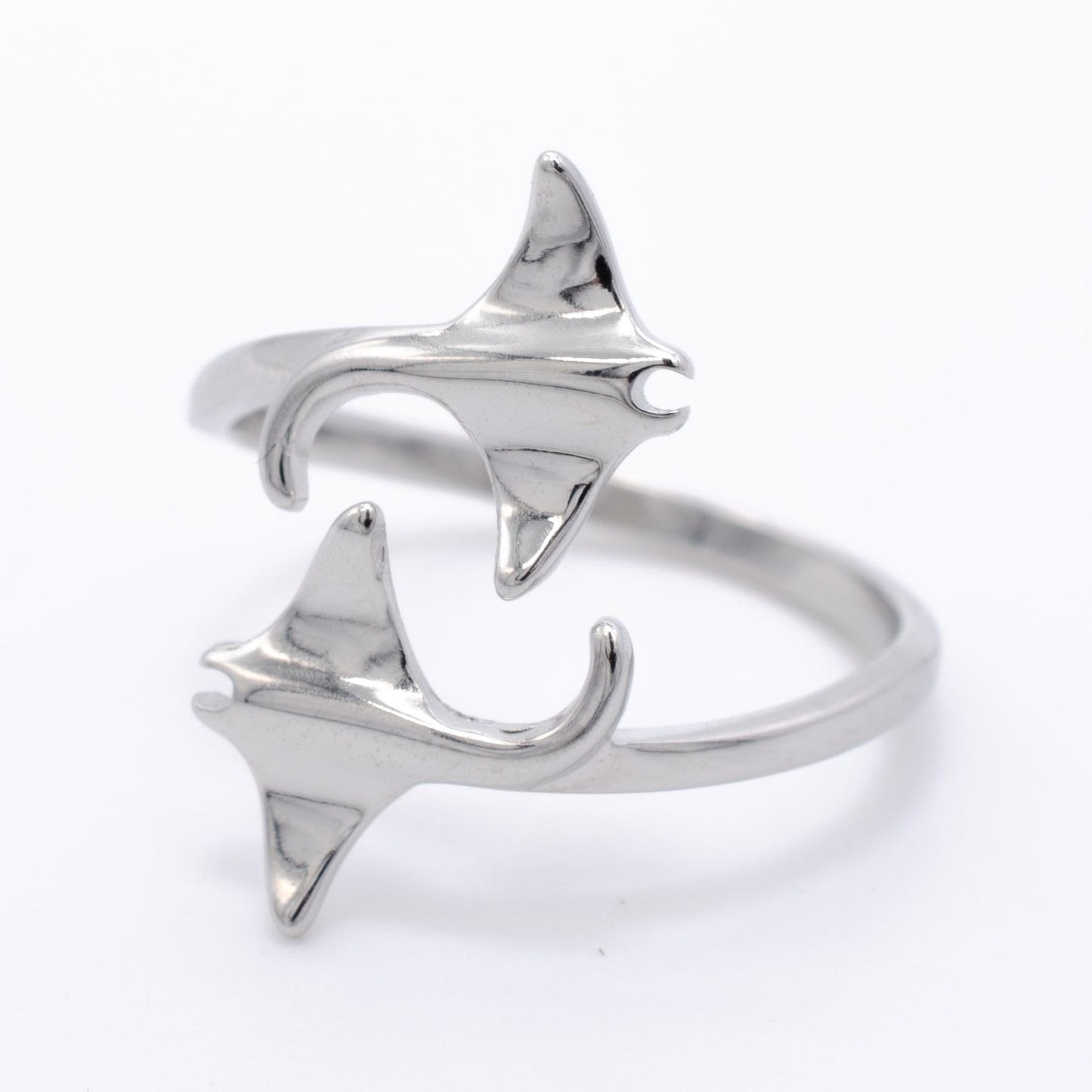 925 Silver Adjustable Manta Ray Ring, Silver Adjustable Ring, 925 Sterling Silver Jewelry, Manta Ray Ring