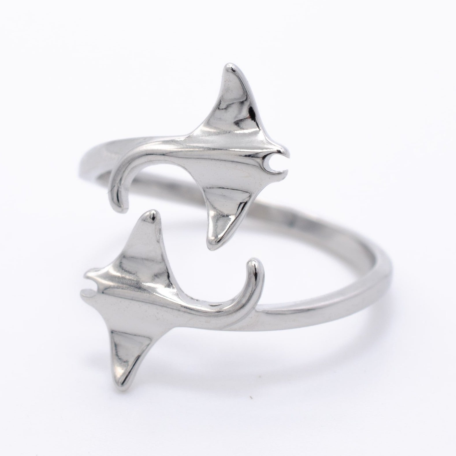925 Silver Adjustable Manta Ray Ring, Silver Adjustable Ring, 925 Sterling Silver Jewelry, Manta Ray Ring