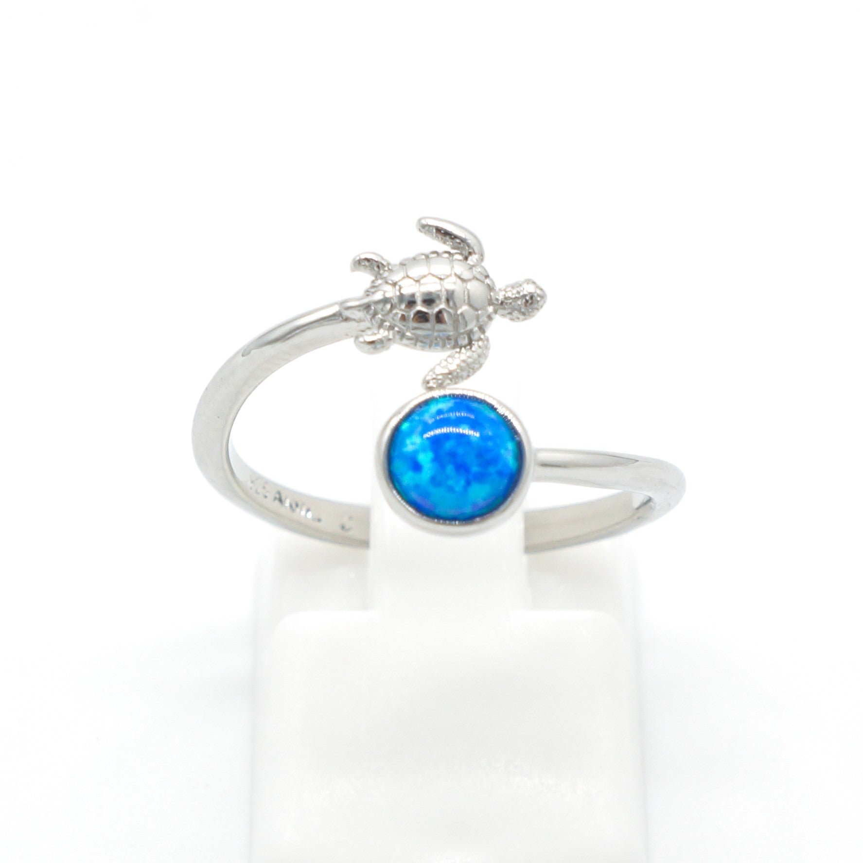 925 Silver Adjustable Opal Turtle Ring, Opal Adjustable Ring, 925 Sterling Silver Jewelry, Turtle Ring