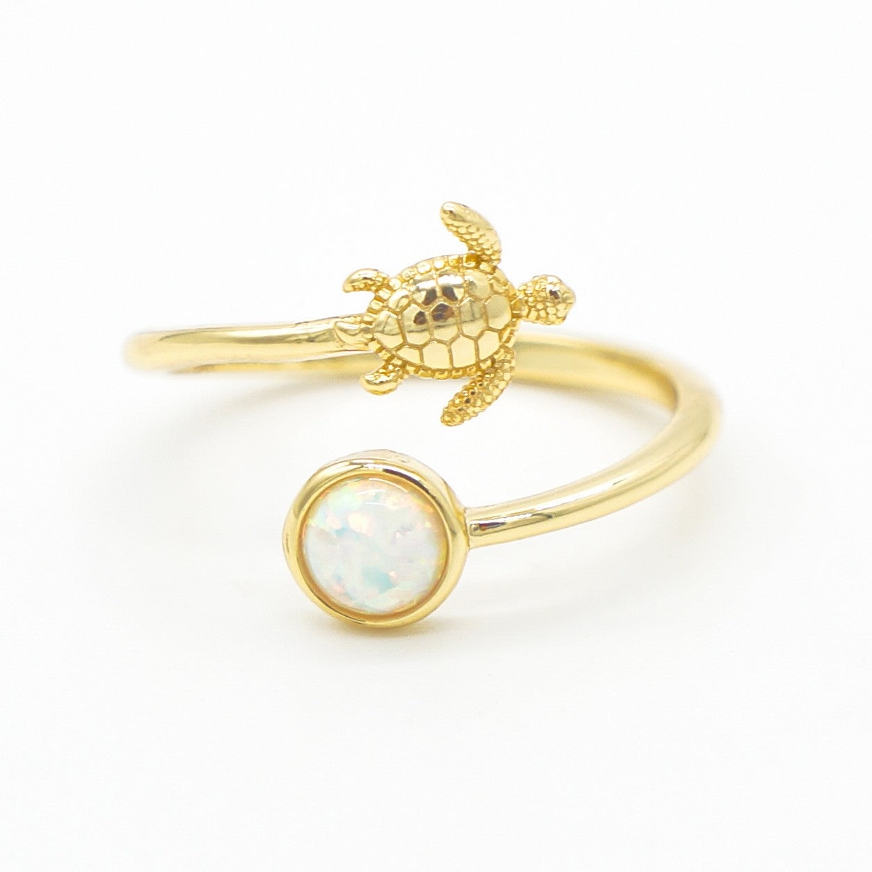 925 Silver Adjustable Opal Turtle Ring, Opal Adjustable Ring, 925 Sterling Silver Jewelry, Turtle Ring