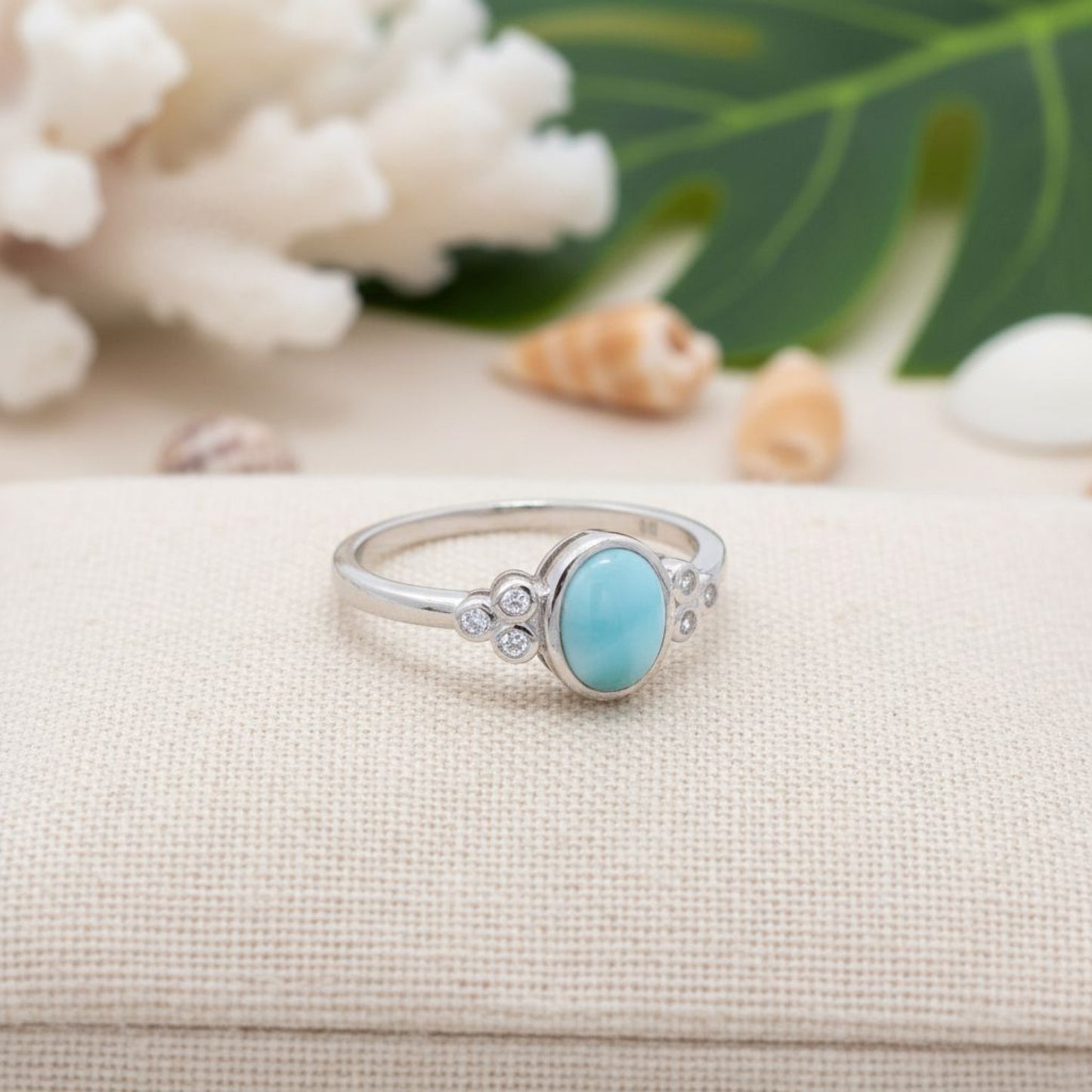 Sparkling-Blue-Larimar-Stone-Ring-with-Cubic-Zirconia-Details-Silver-Band