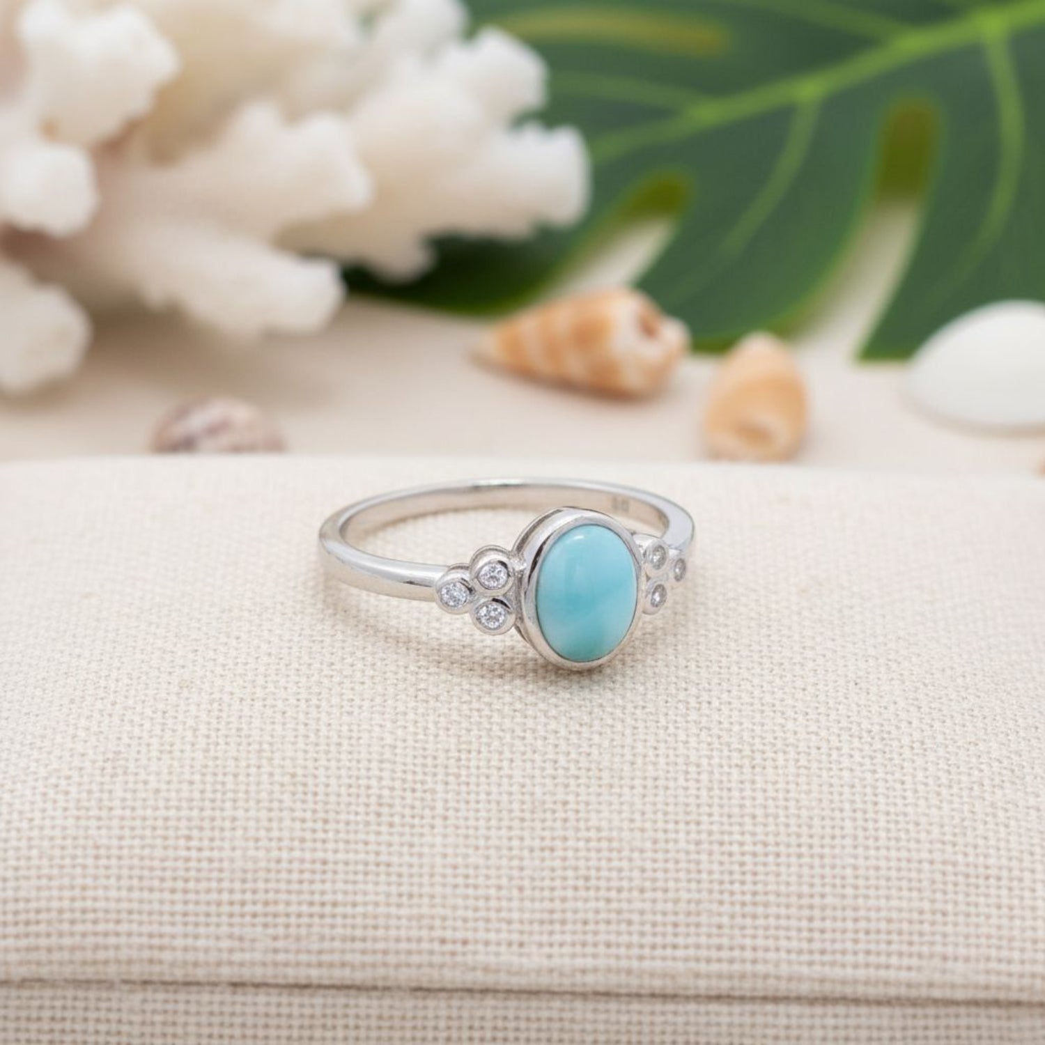 Sparkling-Blue-Larimar-Stone-Ring-with-Cubic-Zirconia-Details-Silver-Band