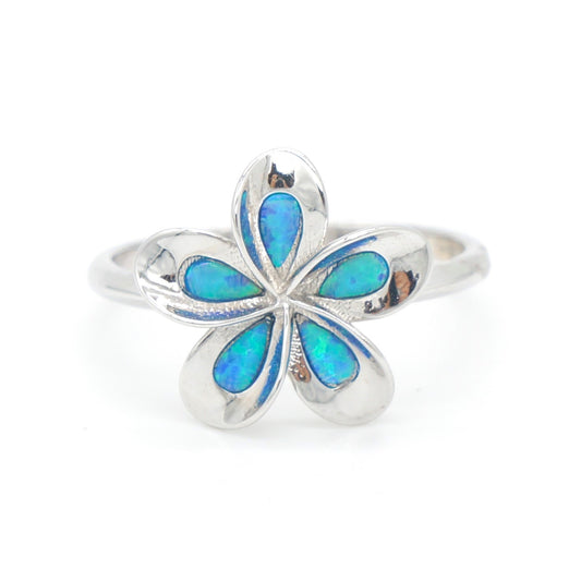 925 Silver Opal Flower Ring, Opal Ring, 925 Sterling Silver Jewelry, Flower Ring