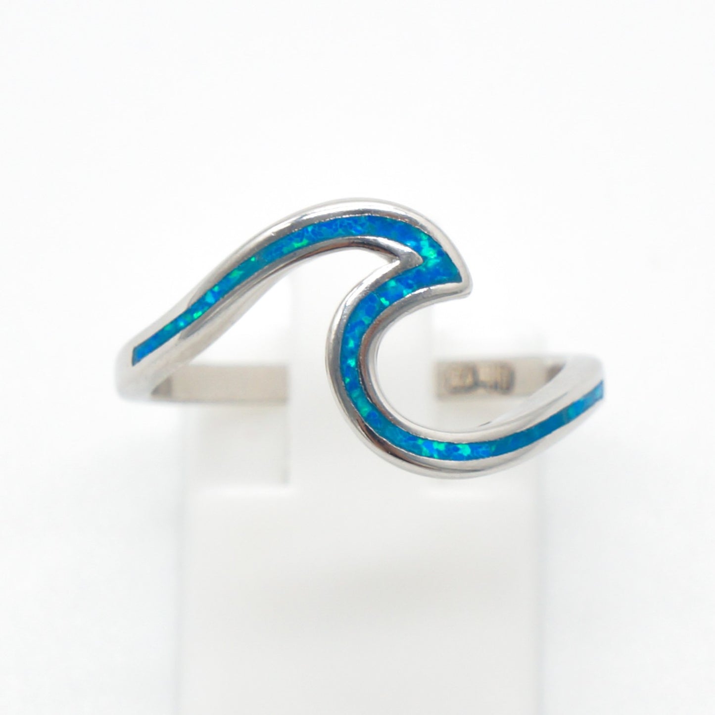 925 Silver Opal Wave Ring, Opal Ring, 925 Sterling Silver Jewelry, Wave Ring