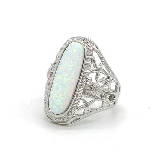 925 Silver Opal Turtle Ring, Opal Ring, 925 Sterling Silver Jewelry, Turtle Ring