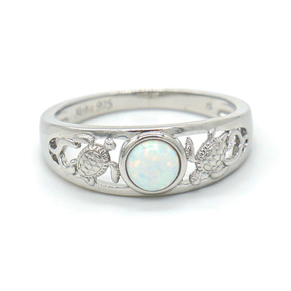 925 Silver Opal Turtle Ring, Opal Ring, 925 Sterling Silver Jewelry, Turtle Ring