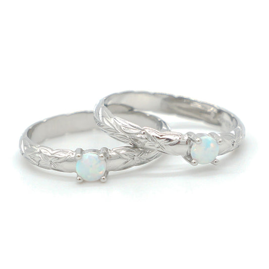 925 Silver Opal 3mm Band Ring, Opal Ring, 925 Sterling Silver Jewelry, Band Ring